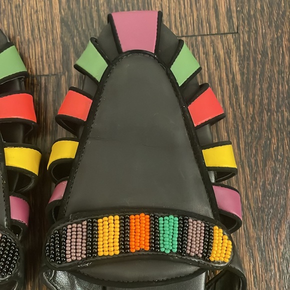 FARM Rio Vegan Leather Beaded Slides - Picture 4 of 4